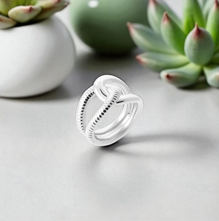 Bague "Klyra" – Argent rhodié – Image 3