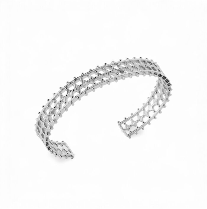 Bracelet jonc "Exquis" – Argent rhodié