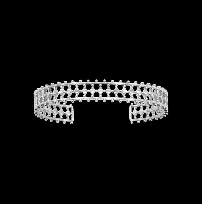 Bracelet jonc "Exquis" – Argent rhodié – Image 2