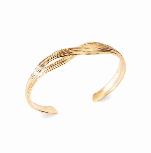 Bracelet jonc “Élaxure” – Plaqué or