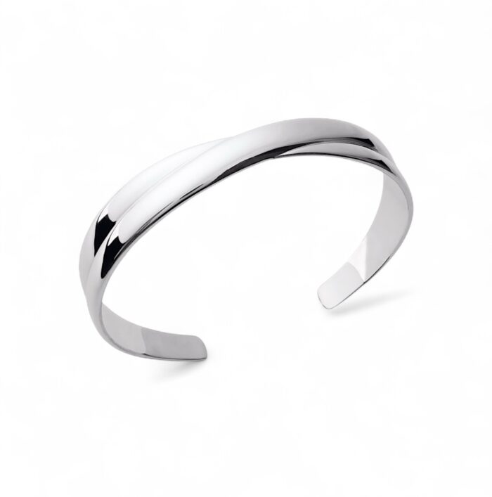 Bracelet jonc "Élios" – Argent rhodié