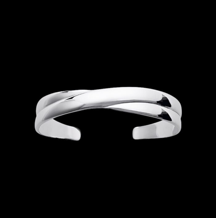 Bracelet jonc "Élios" – Argent rhodié – Image 2