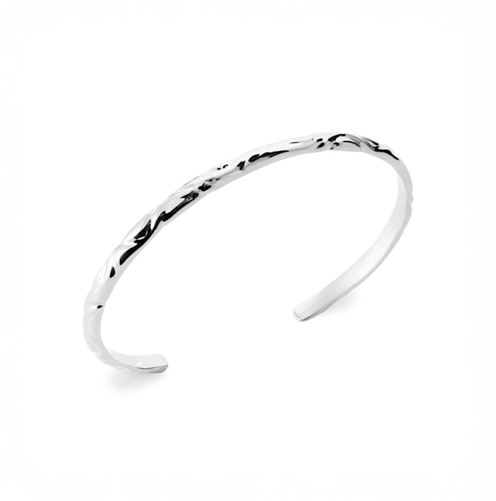 Bracelet jonc "Argélia" – Argent rhodié