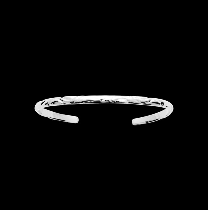 Bracelet jonc "Argélia" – Argent rhodié – Image 2