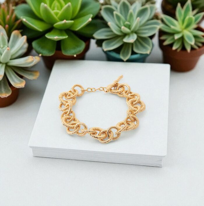 Bracelet "Éclésia" - Plaqué or – Image 4