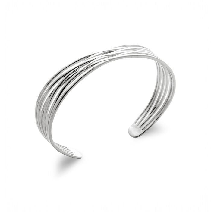 Bracelet jonc "Syra" – Argent rhodié