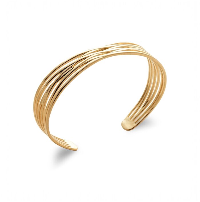 Bracelet jonc "Syra" - Plaqué or
