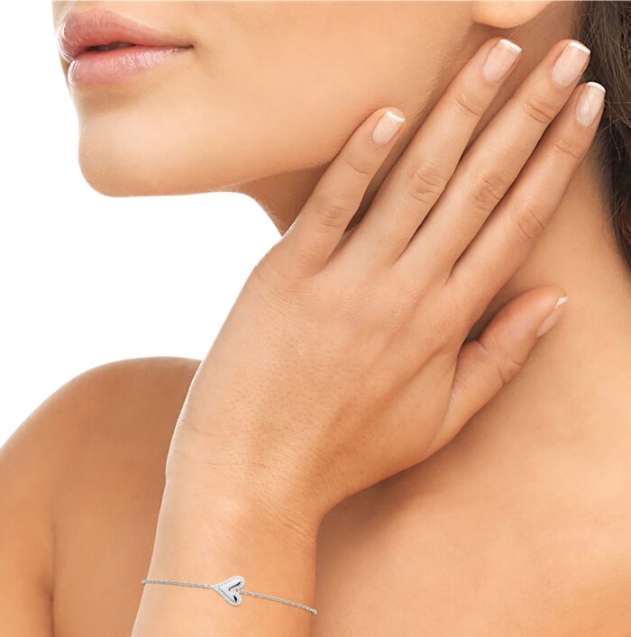 Bracelet "Caresse" - Oxydes de zirconium – Argent rhodié – Image 4