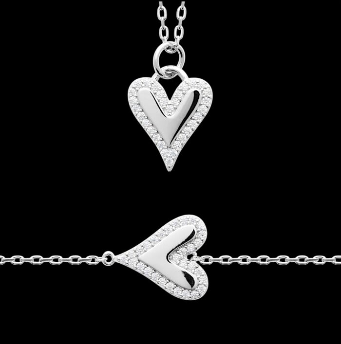 Bracelet "Caresse" - Oxydes de zirconium – Argent rhodié – Image 2