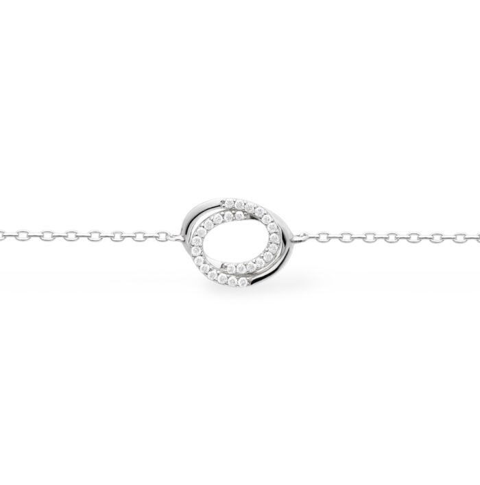 Bracelet "Axis" – Oxydes de zirconium – Argent rhodié
