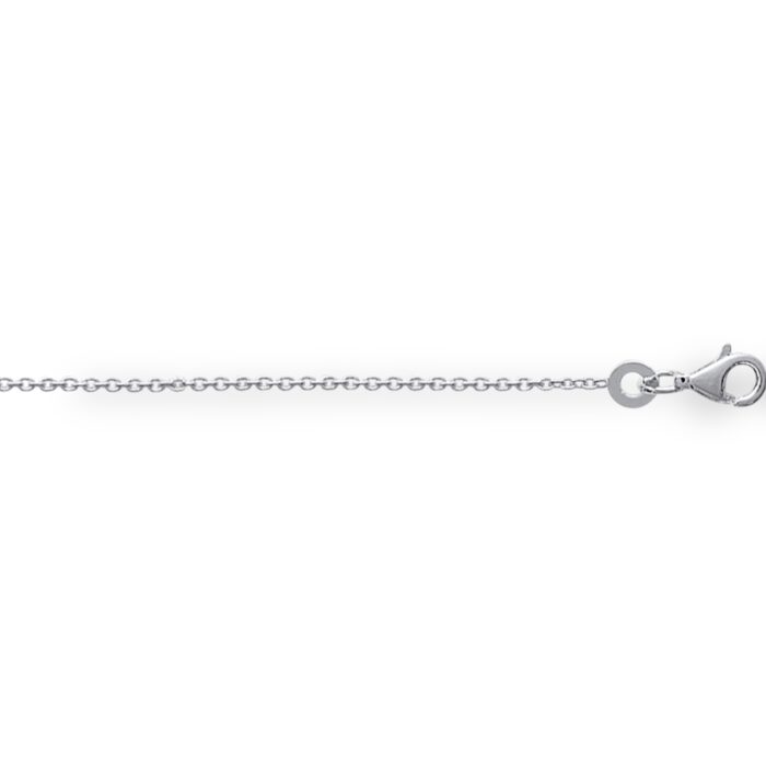 Chaîne de cou - Maille forçat - Argent rhodié