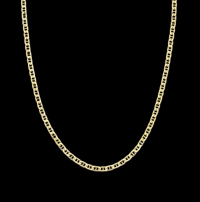 Chaîne "Marélia" - Maille marine plate - Plaqué or – Image 2