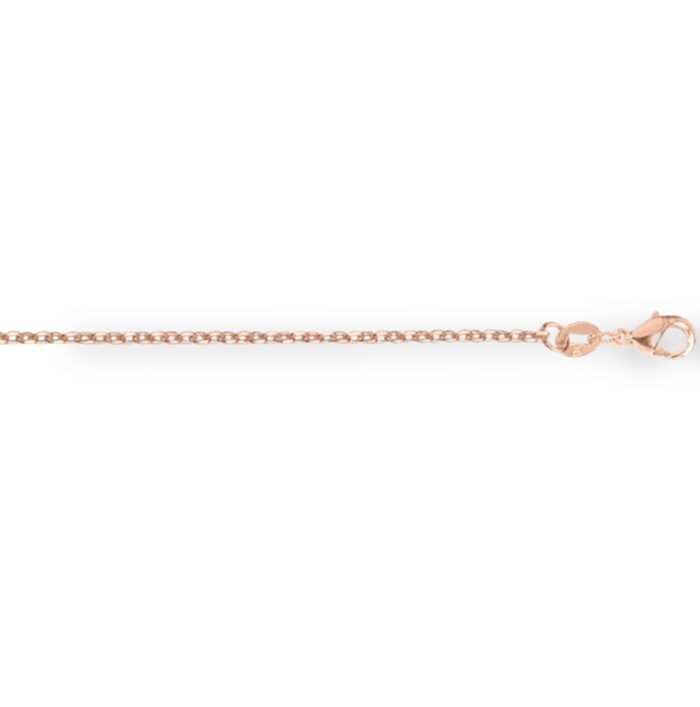 Chaîne de cou - Maille forçat allongée- Plaqué or rosé