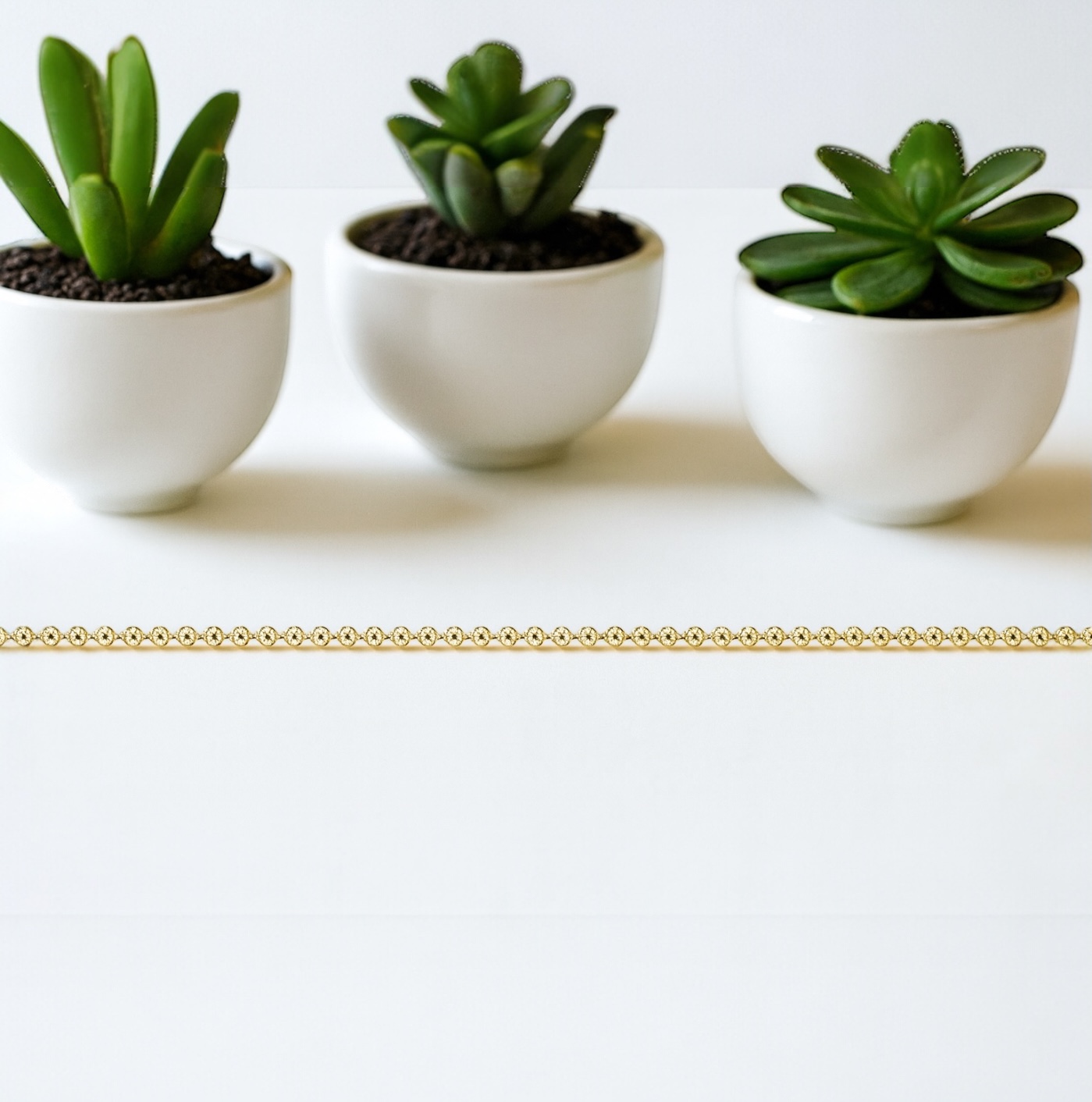 Chaîne "Facéline" - Boule facettée - Plaqué or – Image 3