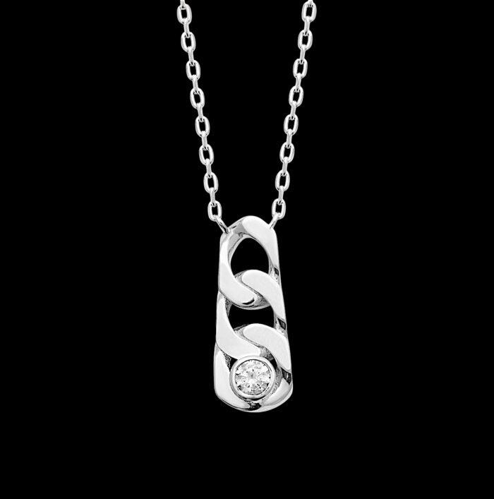 Collier "Vérax" - Oxyde de zirconium – Argent rhodié – Image 2