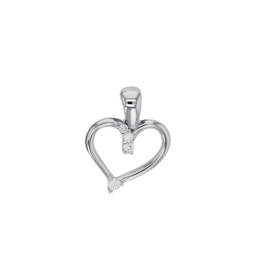 Pendentif "DDD" - Or blanc - 18 carats