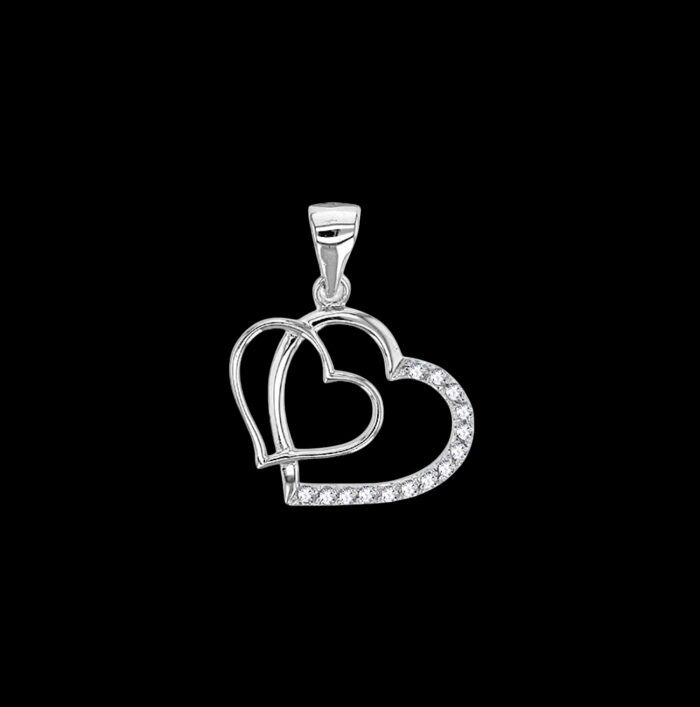 Pendentif "EEE" - Oxydes de zirconium - Argent rhodié – Image 2