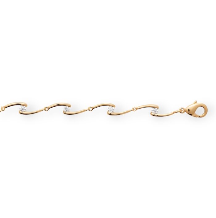 Bracelet "Vibrance" – Oxydes de zirconium - Plaqué or