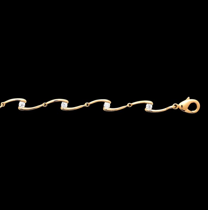 Bracelet "Vibrance" – Oxydes de zirconium - Plaqué or – Image 2