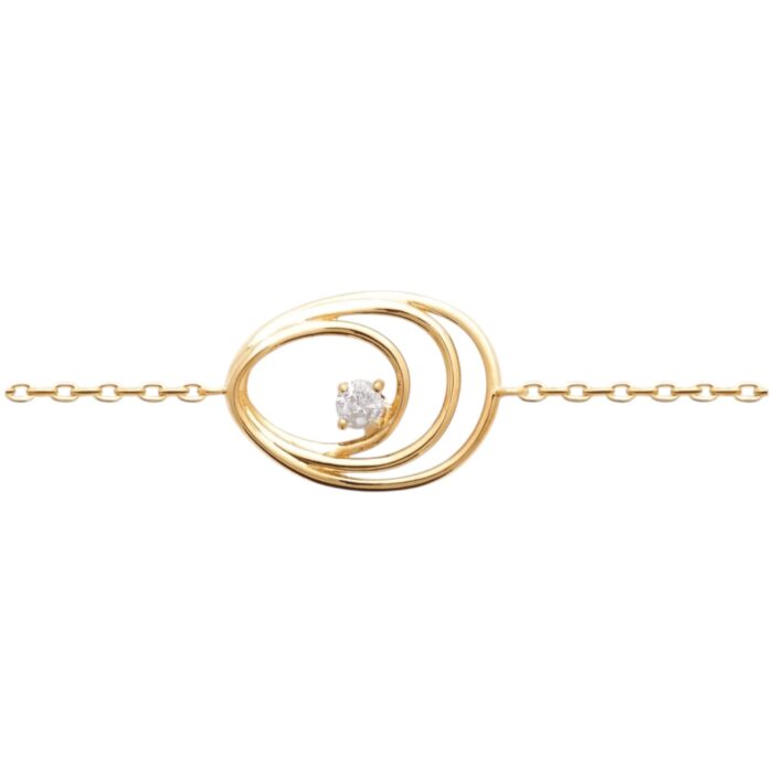 Bracelet "Olyra" – Oxyde de zirconium - Plaqué or