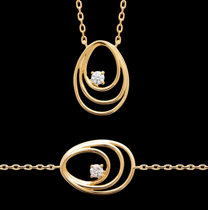 Bracelet "Olyra" – Oxyde de zirconium - Plaqué or – Image 2
