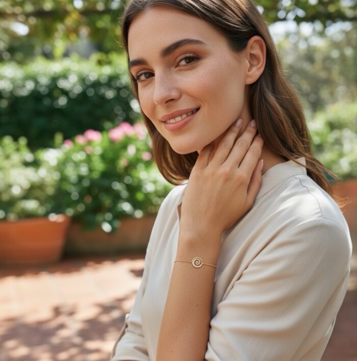 Bracelet "Soléis" – Oxydes de zirconium - Plaqué or – Image 4