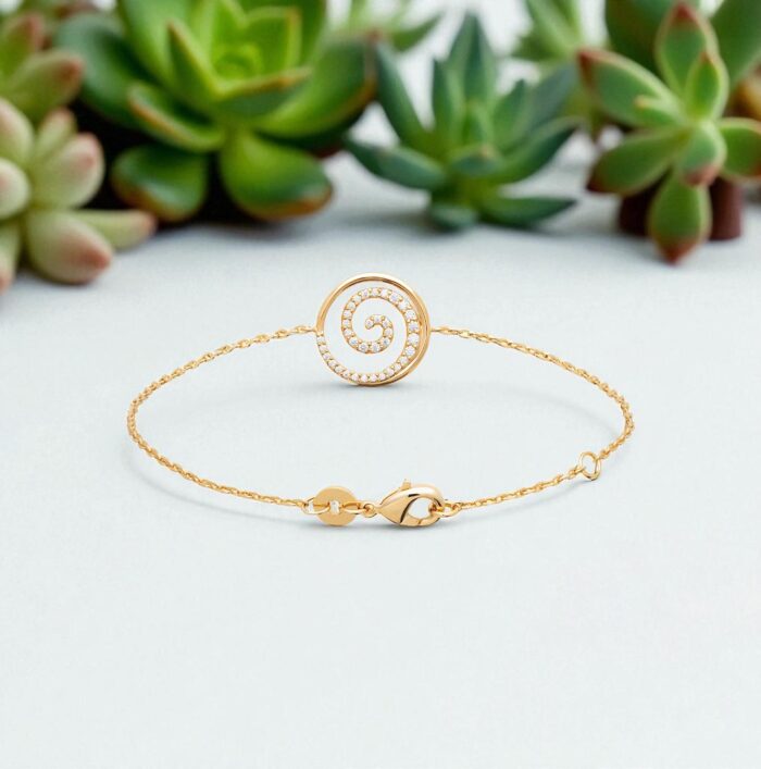 Bracelet "Soléis" – Oxydes de zirconium - Plaqué or – Image 3