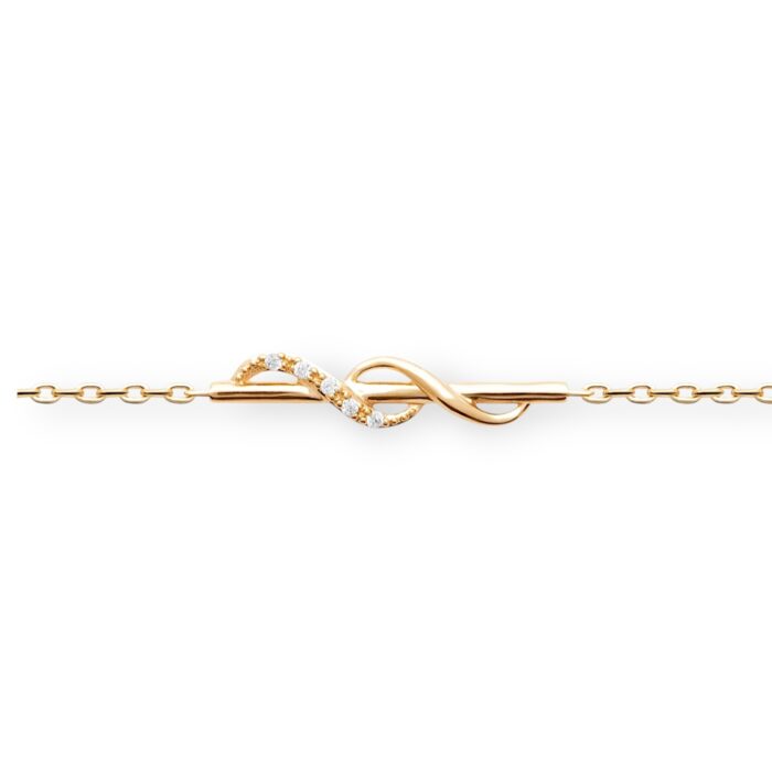 Bracelet "Zirélia" – Oxydes de zirconium - Plaqué or