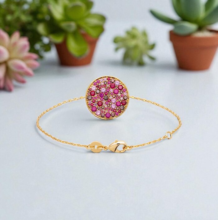 Bracelet "Roséa" – Plaqué or – Image 3