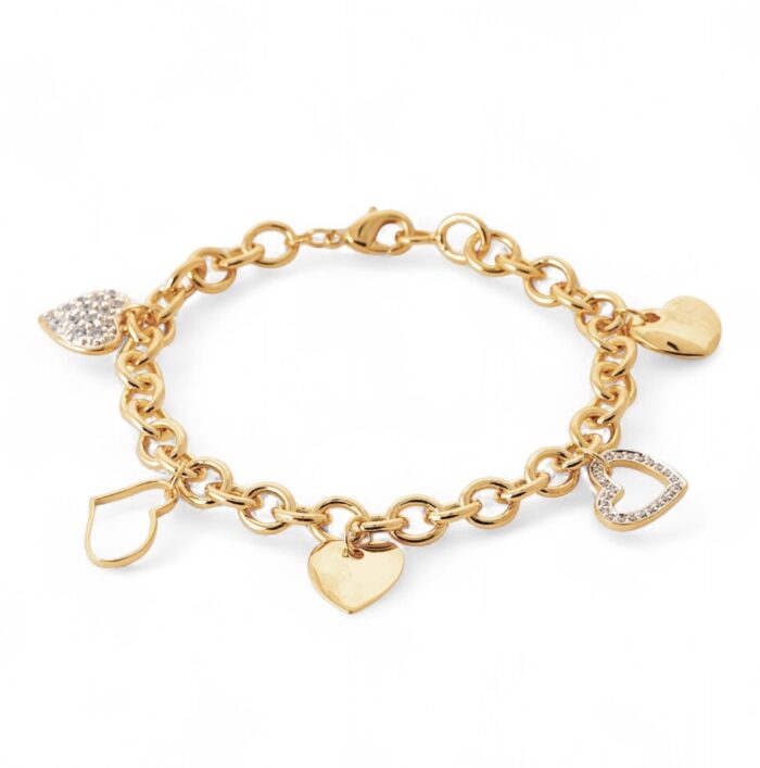 Bracelet "Tendressia" – Oxydes de zirconium – Plaqué or