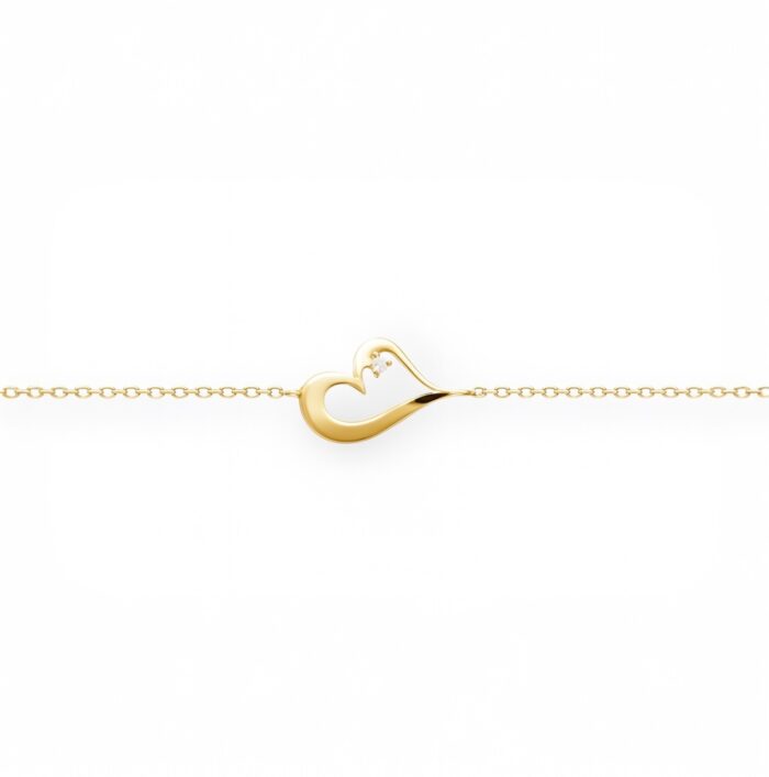 Bracelet "Serment" – Oxyde de zirconium – Plaqué or