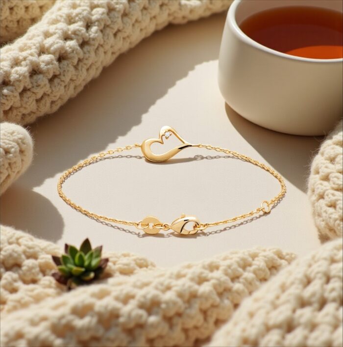 Bracelet "Serment" – Oxyde de zirconium – Plaqué or – Image 3