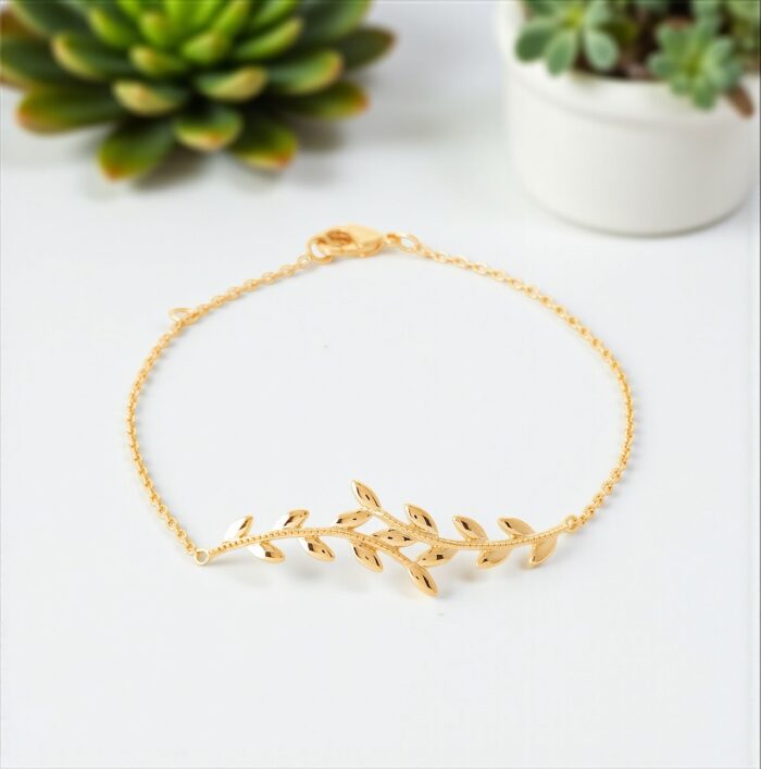 Bracelet "Sylva" – Plaqué or – Image 4