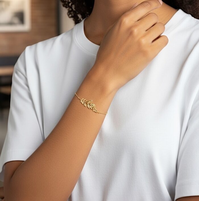 Bracelet "Folia" – Plaqué or – Image 5