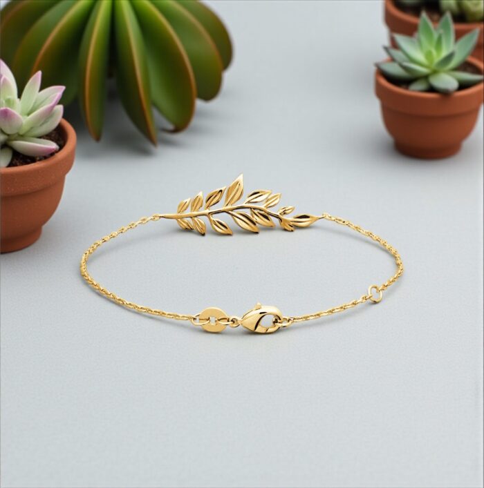 Bracelet "Folia" – Plaqué or – Image 4