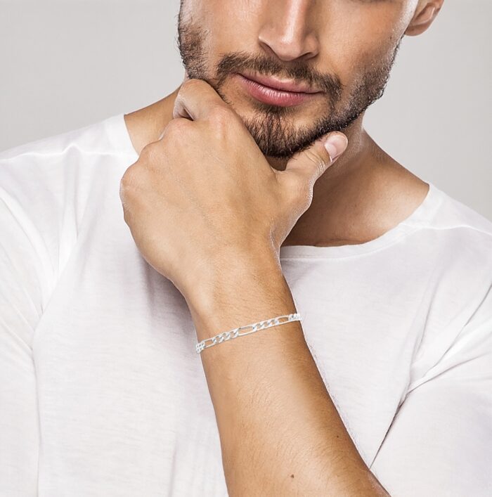 Bracelet "Brut" – Argent rhodié – Image 4