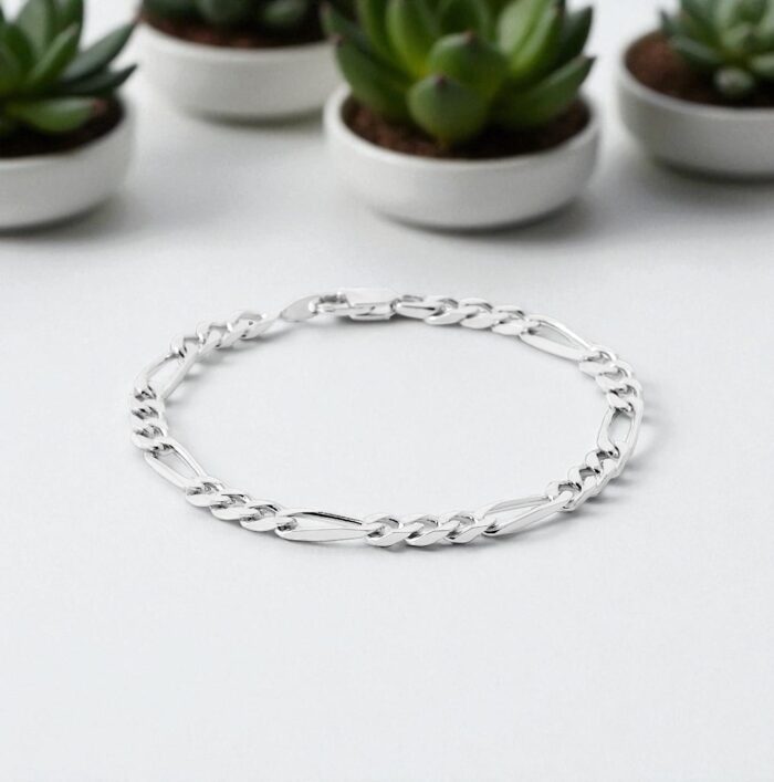 Bracelet "Brut" – Argent rhodié – Image 3