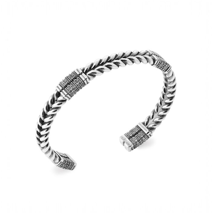 Bracelet jonc "Pulse" – Argent