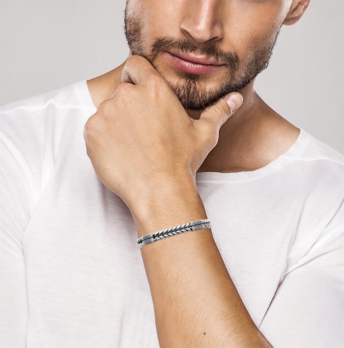 Bracelet jonc "Pulse" – Argent – Image 4