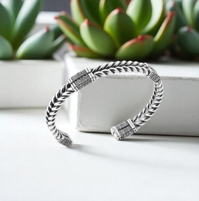 Bracelet jonc "Pulse" – Argent – Image 3