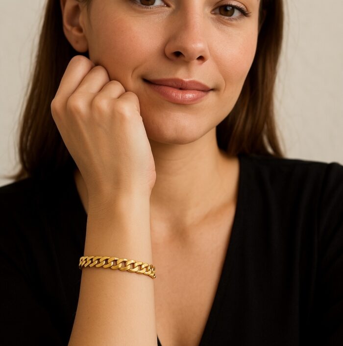 Bracelet "Oriane" - Plaqué or – Image 3