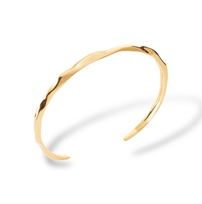 Bracelet jonc "Éole" - Plaqué or