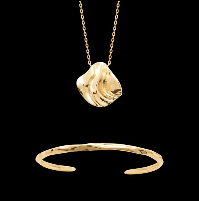 Bracelet jonc "Éole" - Plaqué or – Image 2