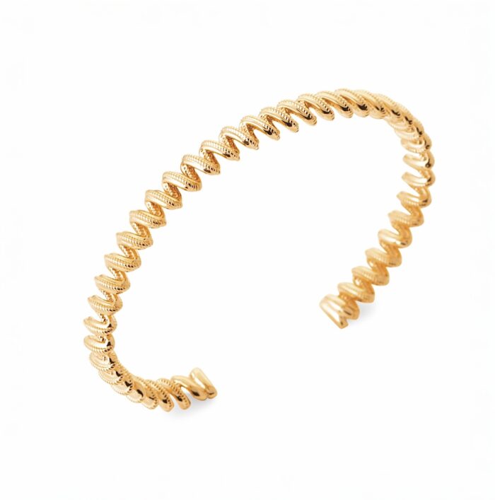 Bracelet  jonc "Twist" - Plaqué or