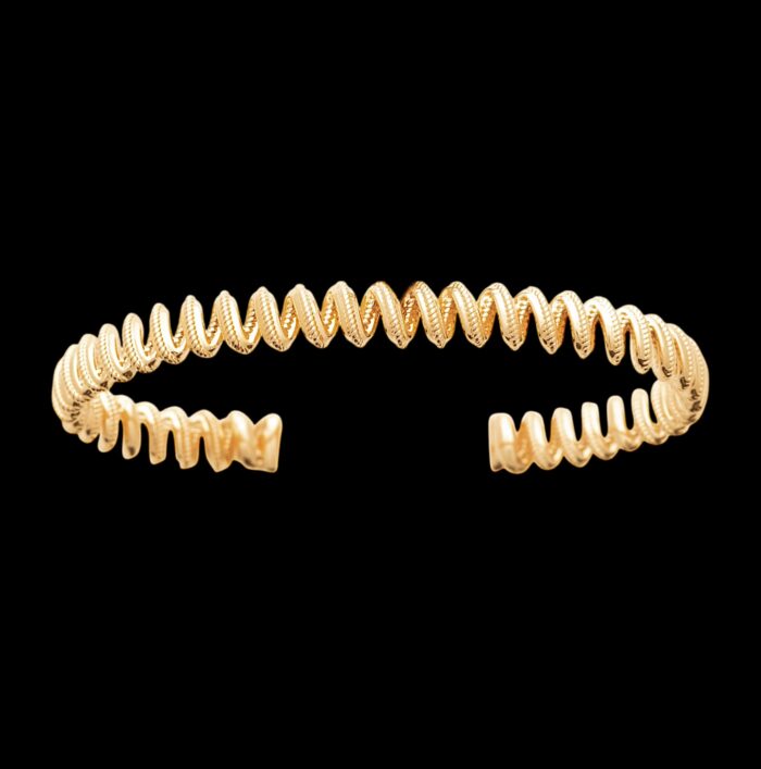 Bracelet  jonc "Twist" - Plaqué or – Image 2