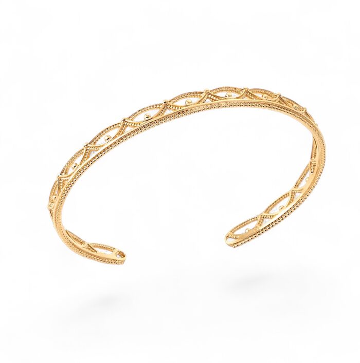 Bracelet jonc "Zenthra" – Plaqué or