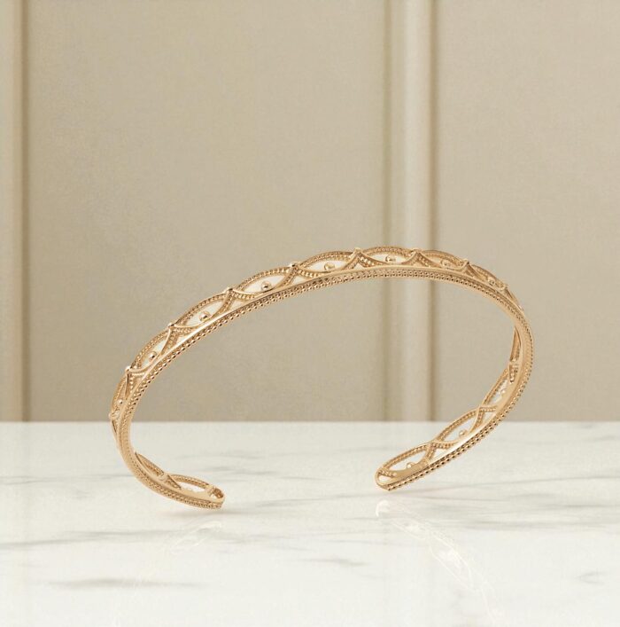 Bracelet jonc "Zenthra" – Plaqué or – Image 3