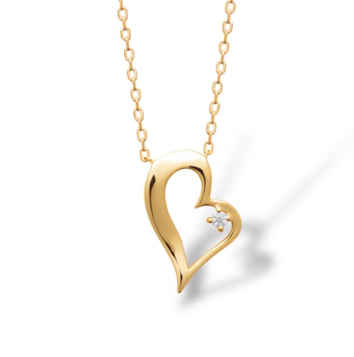 Collier "Serment" – Oxyde de zirconium – Plaqué or