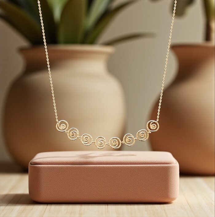 Collier "Spiralia" – Plaqué or – Image 3