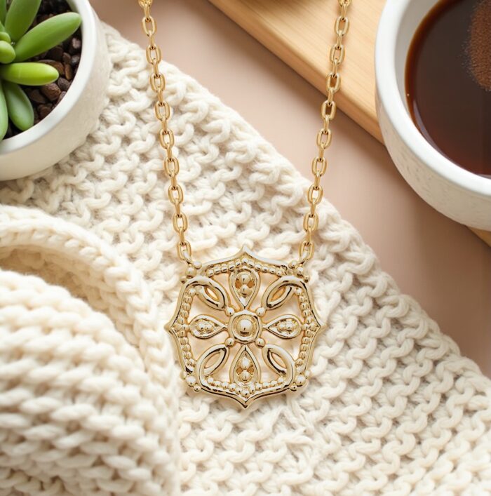Collier "Azala" - Plaqué or – Image 3